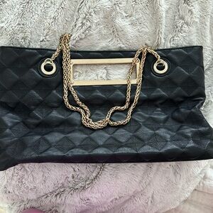 Black leather purse